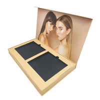Boîte cadeau rigide magnétique haut de gamme étanche personnalisée avec poignée et insert pour emballage de palette cosmétique