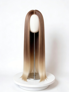 Perruque Jerry Curly en cheveux humains et synthétiques mélangés, texture <span class=keywords><strong>africaine</strong></span>, 13*4/13*6/360 Full Lace, densité HD, vente en gros, perruque mixte cheveux humains et synthétiques - Product Image 4