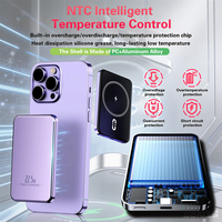 Banques d'alimentation magnétiques 5000mah Charge rapide PD20W Mini banque d'alimentation sans fil portable pour téléphone