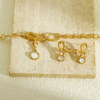 Collier tendance avec pendentif animal en perle plaqué or, design de créateur, personnalisé, simple, chaîne en boîte rouge, style boutique