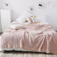 Couverture de canapé en gaze jacquard 100 % coton, gaufrée, pour bureau, été, fine, pour climatisation, vente en gros