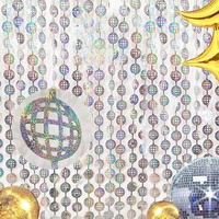 Paravent rideau de pluie à boules disco laser en plastique pour fêtes d'anniversaire et de la Saint-Valentin