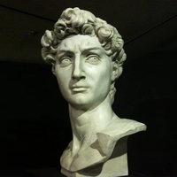 Buste de David en marbre sculpté à la main, design européen moderne et naturel, pour usage intérieur et en villa