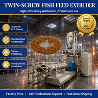 Machine extrudeuse d'aliments pour poissons flottants de 1 tonne par heure pour la production d'aliments aquatiques