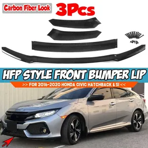 Pour Honda Civic Hatchback & Si 2016-2020 : Kit Carrosserie Lame de Pare-chocs Avant, Spoiler, Diffuseur, Protection et Déflecteur - Product Image 1
