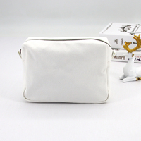 Tas Kosmetik Risleting Emas Polos, Tas Kosmetik Kecil Ramah Lingkungan Kecil Ritsleting Emas Polos Daur Ulang dengan Logo Pribadi