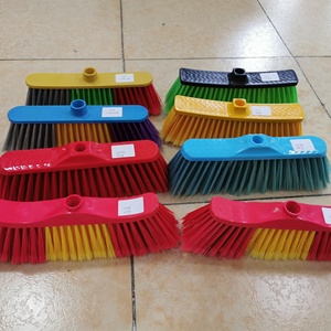 China factory plastic broom head/plastic broom with wooden stick /plastic broom with wood stick