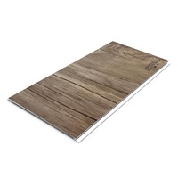 Panneau mural en PVC à grain de bois stratifié, carrelage de plafond en PVC pour faux plafond suspendu
