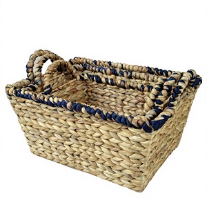 Haprosimex Saigon Eco-Friendly Folding Round Water Hyacinth Storage <b>Basket</b> with Handles Multifunctional Decorative Home Storage - Product Image 1