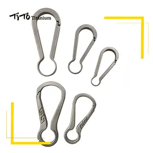 TiTo Titanium key ring ultralight and durable key multifunctional key chian fast hook titanium keyring with high strength