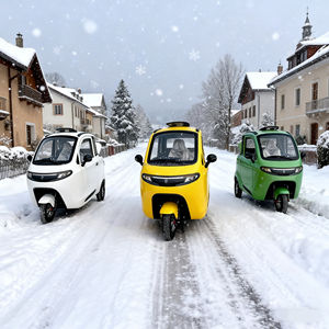 Scooter électrique à trois <span class=keywords><strong>roues</strong></span> ELN-YU3 à carrosserie fermée pour passagers avec une capacité de charge utile de 400 kg 72V - Product Image 5