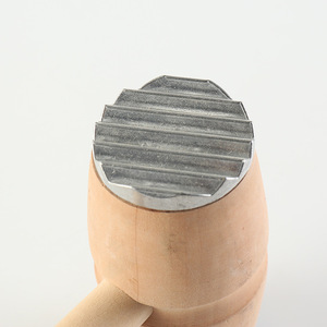 Marteau à steak en bambou double face, écologique, pour attendrir la viande de porc, de poulet, de bœuf et de volaille - Product Image 4