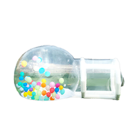 Trampoline gonflable en cristal clair de tente de dôme d'igloo de bulle transparente faite sur commande d'amusement pour la location de partie avec des ballons
