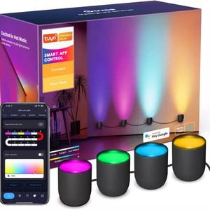 Appliques murales intelligentes RGB synchronisées à la musique, décoration intérieure, éclairage mural WiFi compatible avec Alexa, lumière LED murale multicolore pour fêtes et décoration - Product Image 6