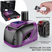 Cric électrique sans fil 5 tonnes avec batterie 4.0Ah et lumières LED pour remplacement de pneus de SUV et réparation sur route