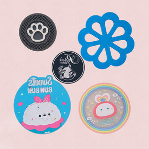 Custom Logo Round <b>Silicone</b> PVC Coaster Rubber Drink Mat Non Slip Heat Resistant Cup <b>Pad</b> Table Protector Mat for Coffee Shops - Product Image 6