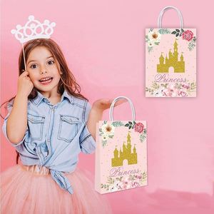 Bolsas de Papel de Alta Calidad para Fiestas de Princesas, Bolsas de Regalo con Diseño de Castillo de Princesas, Bolsas de Regalos para Fiestas de Niñas - Product Image 3