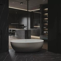 Plan de travail moderne en calcite noire Nero Marquina |   Eastern Stone ES083 Pierre polie noire et blanche coupée sur mesure Garantie 5 ans