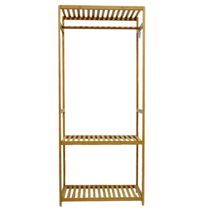 Multifunctional <b>Clothes</b> <b>Rack</b>, Panel Bedroom <b>Clothes</b> <b>Rack</b>, European Style <b>Clothes</b> Hanger, Floor Standing Bamboo <b>Clothes</b> <b>Rack</b> - Product Image 3