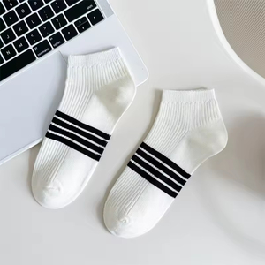 Double-needle Men's Anti-pilling Summer Short <b>Socks</b> <b>Breathable</b> Sweat-absorbing Thin Boat <b>Socks</b> High Quality Wholesale - Product Image 2