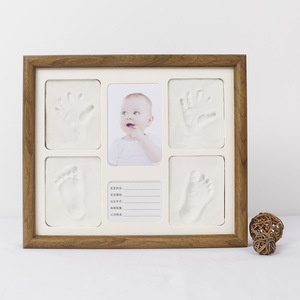 Marco de Madera para Guardar Obras de Arte Infantiles, Marco DIY para <span class=keywords><strong>Huellas</strong></span> de Manos y Pies de Bebé y Exhibición de Fotos - Product Image 1
