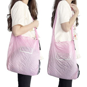 Ultra Small 5L Auto Stretch Storage Reusable Nylon Folding <b>Disc</b> Shopping Bag to Roll Up - Product Image 3