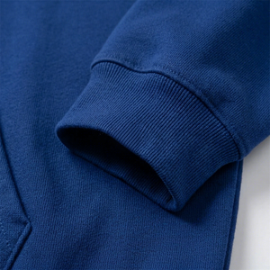 Sudadera con Capucha Personalizada con Logotipo FG, Sudadera Extra Grande de Algodón Francés para Hombre, Informal, Azul Otoñal, con Bolsillo Delantero - Product Image 2