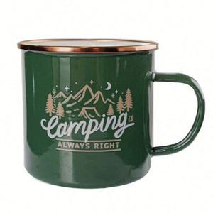 แก้วแคมป์ปิ้ง Happy Campers - แก้วกาแฟเคลือบสำหรับการผจญภัยกลางแจ้ง ของขวัญการเดินทางที่สมบูรณ์แบบสำหรับคู่รักและของขวัญแต่งงาน - Product Image 1