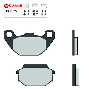 R-Attack S060CS ผ้าเบรกมอเตอร์ไซค์ คาร์บอนเซรามิก หน้า-หลัง ได้รับการรับรอง R90 - Product Image 1