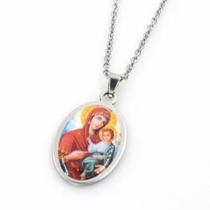 316L In Acciaio Inox 10 stile Personalizzato Iniziale Del Pendente Della Collana Dei Monili di Fascino <span class=keywords><strong>Cristo</strong></span> Vergine Maria di <span class=keywords><strong>Gesù</strong></span> per I Cristiani - Product Image 4