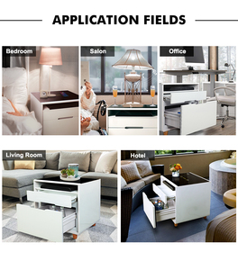 Vente en gros de meubles de luxe personnalisés à bas prix, grand tiroir de rangement réfrigérant, meubles de bureau à domicile, capteur LED, multifonctionnel, table de <span class=keywords><strong>chevet</strong></span> intelligente carrée - Product Image 6