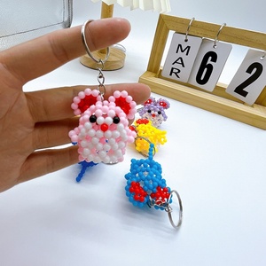 4mm Acrylic Candy Color <b>Customized</b> Cute Animal Keyrings Promotion Gifts Kids Shoulder Bag Charm DIY Lovely Hamster <b>Keychain</b> - Product Image 3