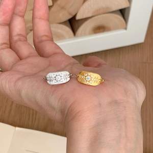 Wenchi China Antique Style S925 Pure Silver Guardian <b>Power</b> Octagonal Star Shield Ring Inlay <b>Brushed</b> Tail Exquisite Luxury - Product Image 1