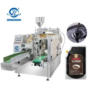 Automatic Envasadora Rotary Standing Bag Filling Pizza Soy Sauce Packaging Noodle Paste Spout Pouch Liquid Packing Machine