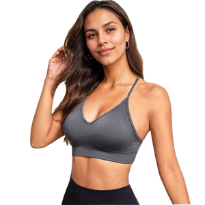 Soutien-gorge de sport ultra-fin mat sans couture, hautement élastique, à col halter, soutien-gorge de yoga, beau, été, fitness, dos antichoc, simple - Product Image 4