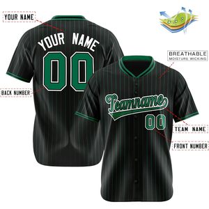 Maillot de baseball personnalisé à rayures fines, nom et numéro personnalisés, unisexe, adulte, anti-humidité, sublimé, uniforme d'équipe - Product Image 2