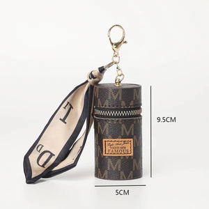 Nouveau mini porte-clés en cuir PU de luxe, porte-rouge à lèvres imprimé UV, étui pour écouteurs, porte-monnaie, sac pendentif, accessoire de mode - Product Image 2