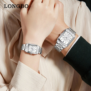 <span class=keywords><strong>นาฬิกา</strong></span>แฟชั่น <span class=keywords><strong>LONGBO</strong></span> ทรงเหลี่ยม ประดับเพชร สำหรับคู่รัก ผู้ชาย ผู้หญิง ตัวเรือนทองคำ <span class=keywords><strong>นาฬิกา</strong></span>ควอตซ์ รุ่น 83605 - Product Image 5