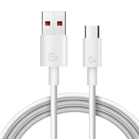 Câbles USB vers Type C, câble de données 1M 6A, câble de charge rapide, câble de charge pour téléphone portable, chargeur pour Samsung Huawei
