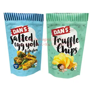 Snack Packaging Bags Custom Matte Stand Up Food Packaging Bags For Puffs Food Snack Potato Tortilla Corn Chips