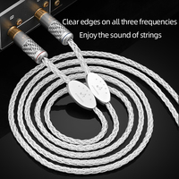 Venta caliente RCA Cable de señal de audio Plata pura 1m 3M 5M 8 hilos trenzado macho a macho para micrófono y altavoz de audio