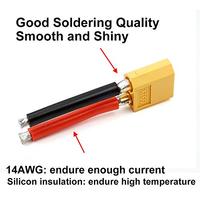 Automobile XT60 Plug Femelle Mâle Connecteur 14awg Silicone Fil Harnais Batterie Câble pour Drone Voiture Bateau