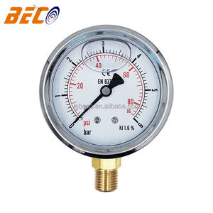 <span class=keywords><strong>6BAR</strong></span> 다이얼 63mm 액체 충전 글리세린 압력 게이지 G1/4 압력계 - Product Image 2
