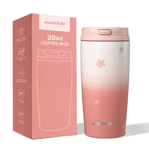 2024 Stainless Steel Travel Mug Cup Water Bottle Ice Coffee Cup Tumbler Customize logo color Water Bottle Coffer Mug