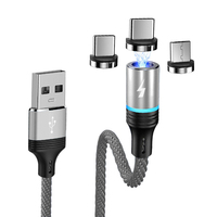 Conector USB 3.0, Cuerpo Metálico de Aleación de Aluminio y Conductor de Cobre Puro, Cable Magnético USB Tipo-C de Carga Rápida