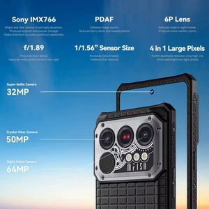 สมาร์ทโฟน 5G F150 Raptor รุ่นทนทาน Octa-Core IP68 ความจุ 16+512GB แบตเตอรี่ 10000mAh กล้องถ่ายภาพความร้อนมองเห็นในเวลากลางคืน ระบบปฏิบัติการ Android 14 รองรับ NFC OTG หน้าจอ 120hz - Product Image 5