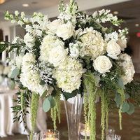 Arrangements floraux de mariage MoKtong, boule de fleurs en soie exquise de 80 cm, mélange de roses vertes et blanches, grande boule de fleurs pour lieu extérieur