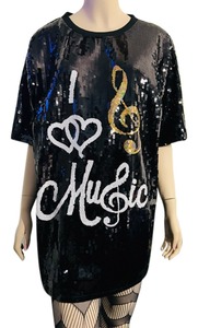 Magliette Personalizzate <span class=keywords><strong>con</strong></span> Numero Grafico, T-Shirt da <span class=keywords><strong>Donna</strong></span> <span class=keywords><strong>con</strong></span> Paillettes Scintillanti a Maniche Corte, Vestito Casual Largo e Carino, Tunica Blusa - Product Image 3