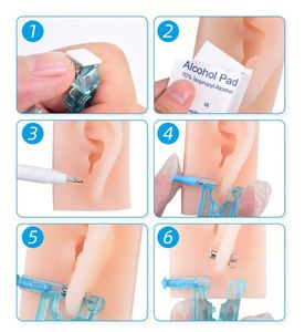 <span class=keywords><strong>Kit</strong></span> de Perforación de Orejas Desechable, Pistola Perforadora de Grado Médico Estéril con Pendientes de Botón para Uso Profesional y Doméstico - Product Image 4