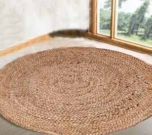 Excellente catégorie de produit Tapis d'intérieur fait main 4x4 pieds en laine de jute Décoration intérieure naturelle esthétique pour chambre à coucher - Product Image 4